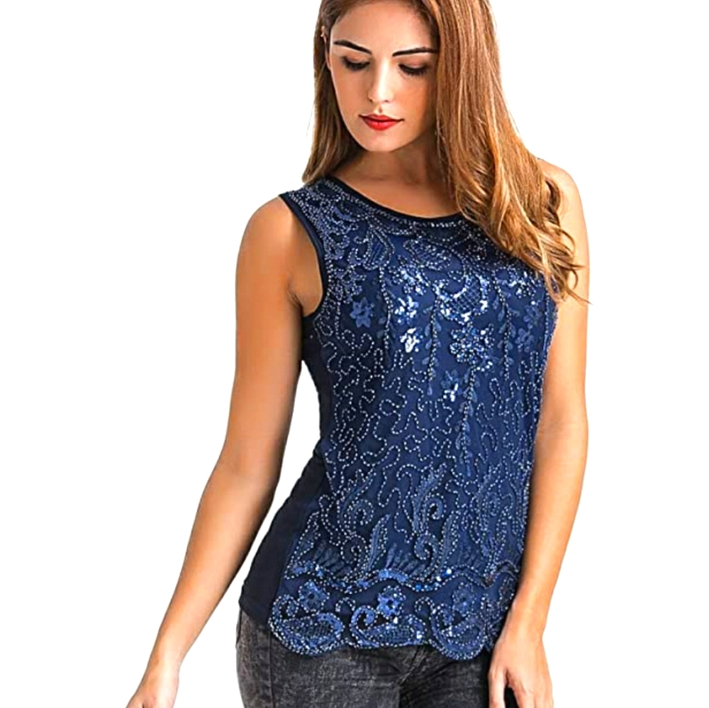 Beaded Embroidered Top